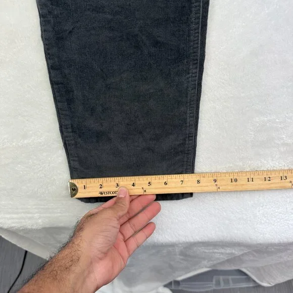 Flint And Tinder Corduroy Pants Mens 38x34 (36s33) Gray Slim Fit Stretch Preppy - Picture 9 of 11